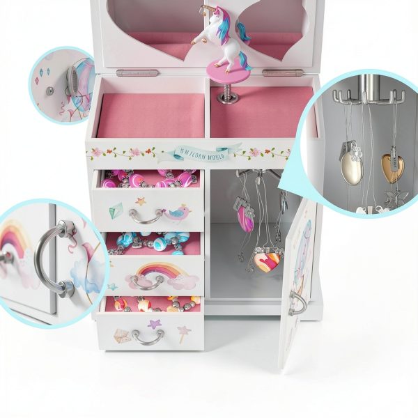 Unicorn Musical Jewelry Chest Pretty Me Girls-5