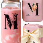 Jewelry Box AYGXU Glass Bamboo Lid Pink Girls-0