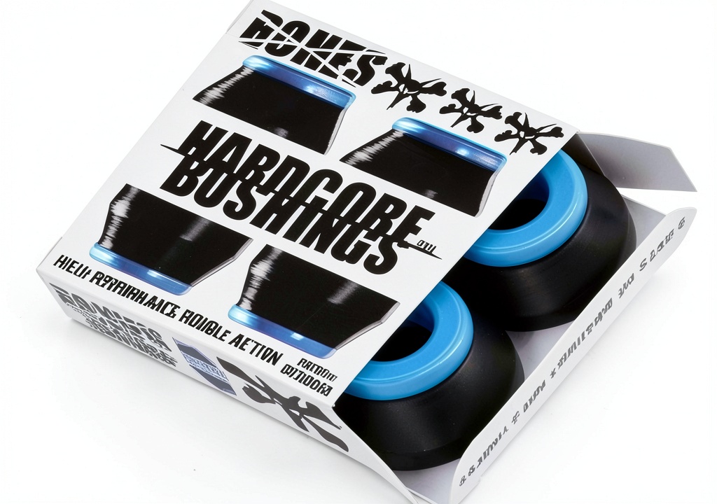 Bones Hardcore Soft skateboard bushings installed on a skateboard deck