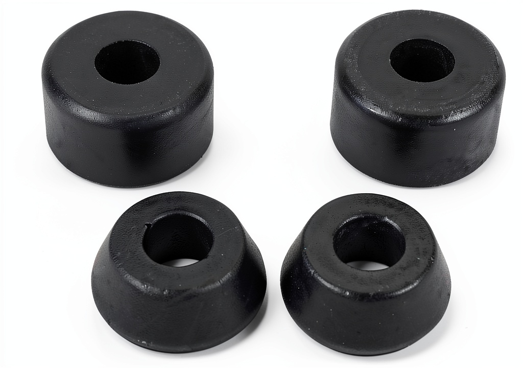 Dime Bag skateboard bushings installed on a skateboard deck