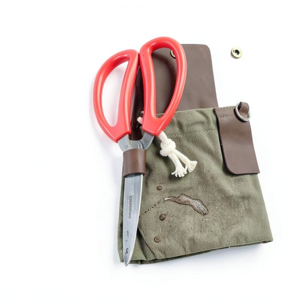 Foraging Bag DAMONPETREILL Leather Waist Pack Green 8.66" Collapsible-6