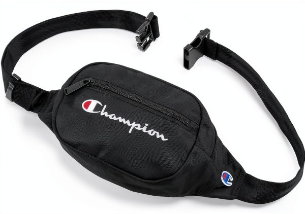 Champion Waist Pack Unisex Adult Black/White Logo One Size-3