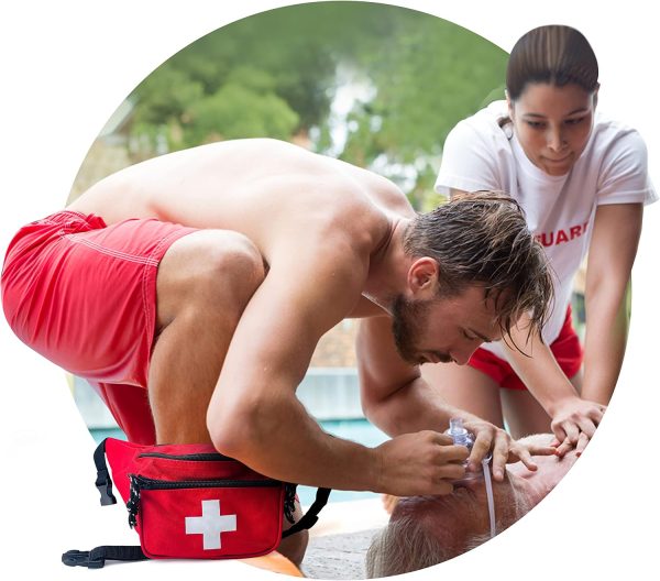 EMS XTRM Lifeguard Fanny Pack Red with Whistle Lanyard - Baywatch Style First Aid Hip Pack, Adjustable Strap, Cross Logo + Zipper Pouch, 1 Pack-6