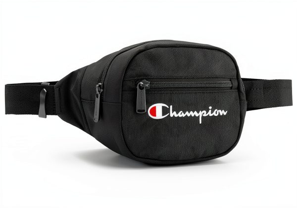 Champion Waist Pack Unisex Adult Black/White Logo One Size-2