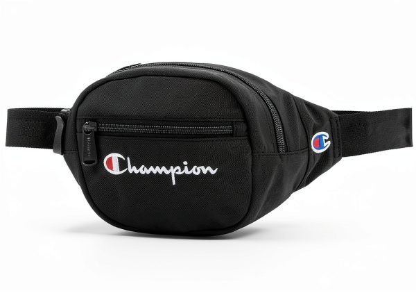 Champion Waist Pack Unisex Adult Black/White Logo One Size-1