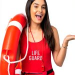 Lifeguard Fanny Pack with Lifeguard Whistle and Lanyard Set - Baywatch Style First Aid Hip Pack-1