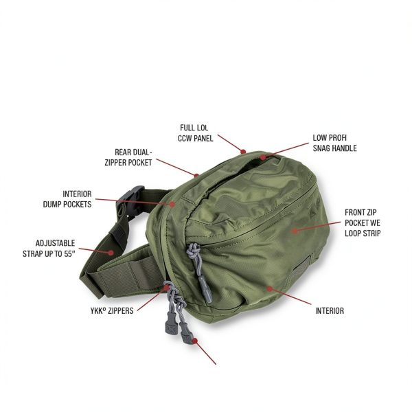 Vertx Long Walks MP Waist Pack 2L Fanny Pack Ultra-Light Nylon-4