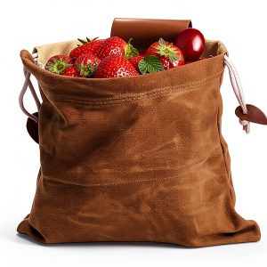 Mezchi Mushroom Foraging Bag Collapsible Waxed Canvas Waist Pack-0
